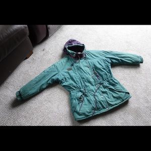 Vintage columbia down jacket hoodie women size M